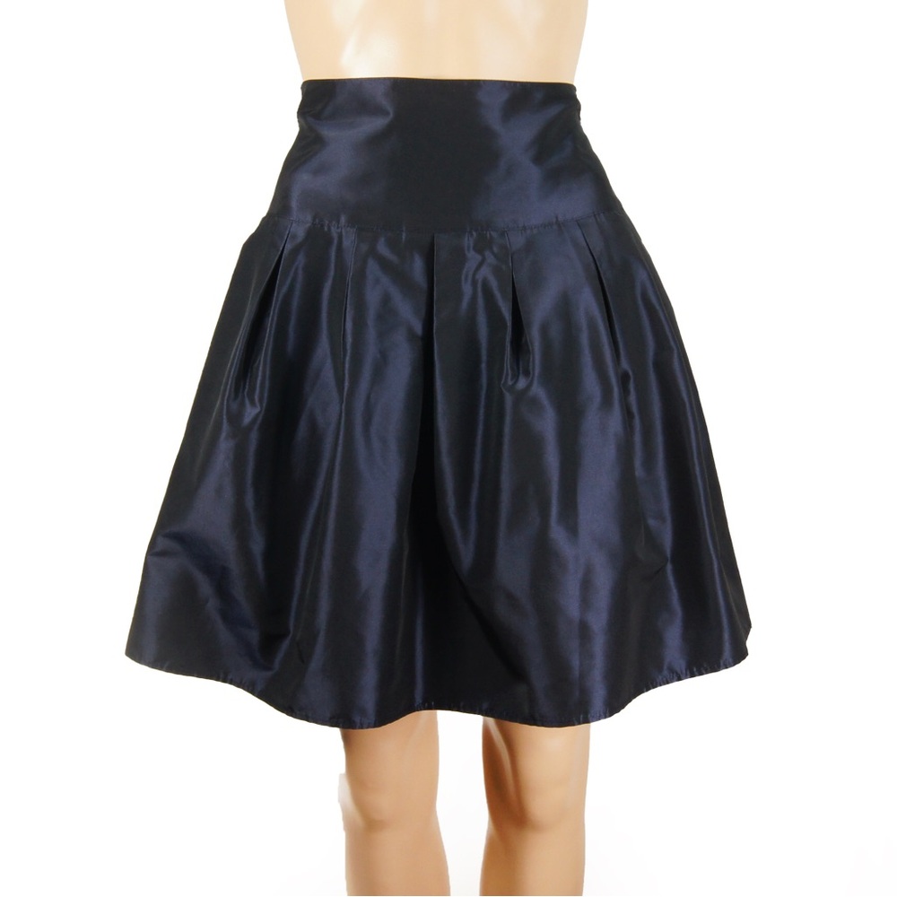 Elegant Black Satin Skirt